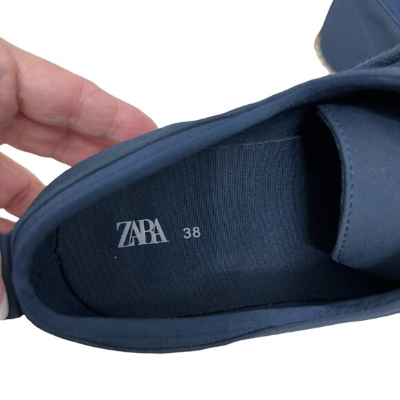 Zara Navy Lace Up Saddle Shoes Boys size 38 / 5 - Picture 5 of 7